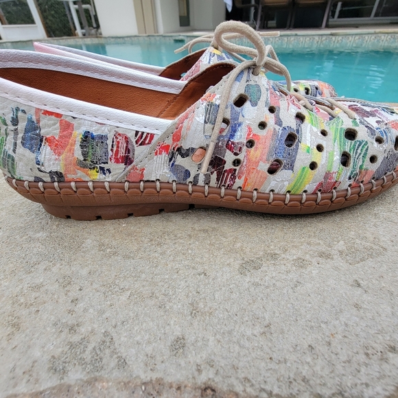 Karyoka Womens Colorful Leather Comfort/Walking Shoes EU Size 37 US Size 7 - Picture 5 of 8